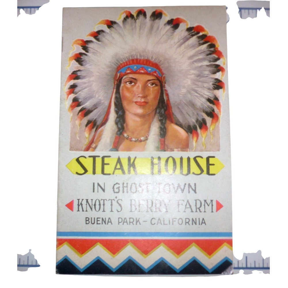 Vintage Knott's Berry Farm Ghost Town Steak House Menu Brochure